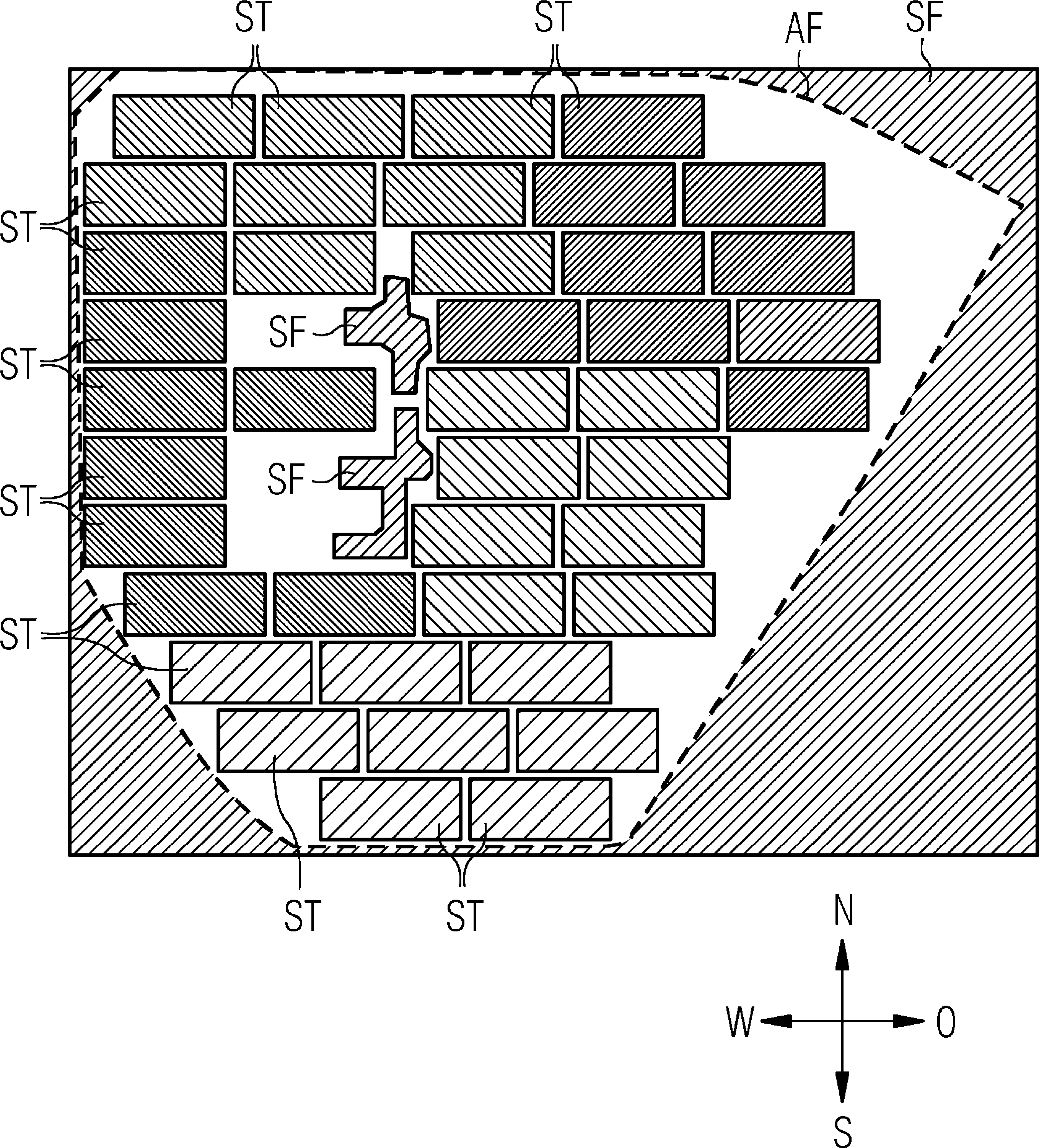 Method and device for creating a system layout of a photovoltaic open-space power plant