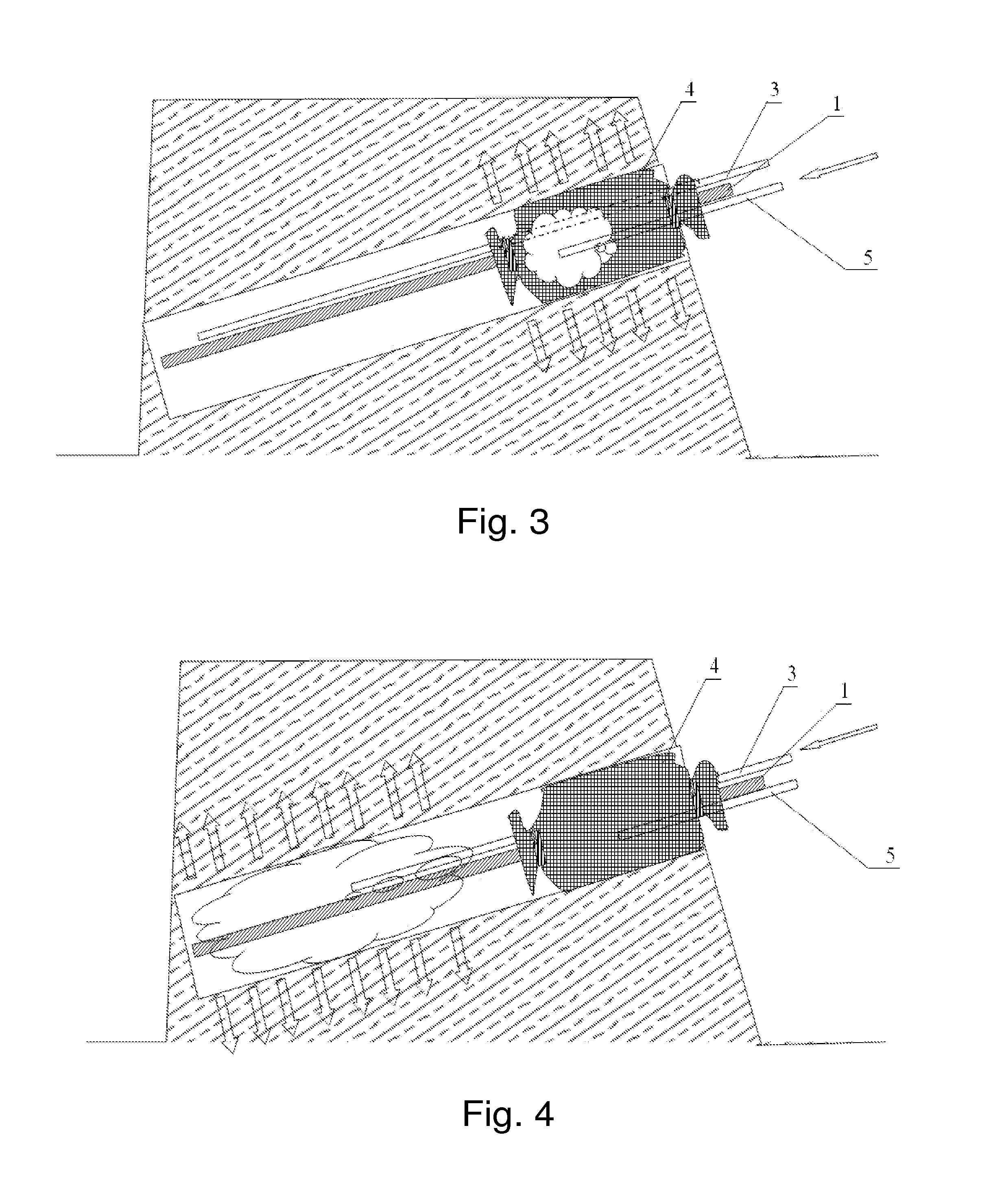 Grouting method for anchoring with polymer