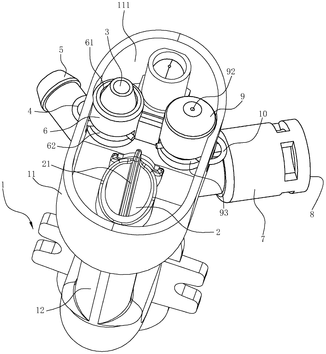 Coffee machine outlet structure