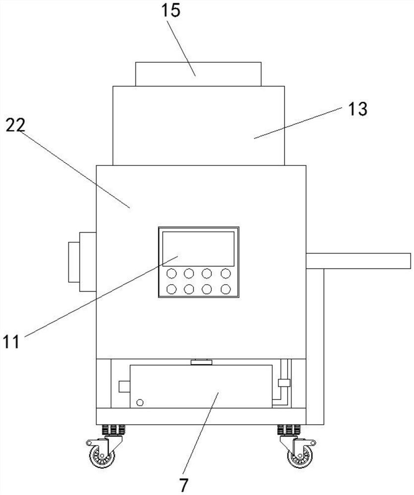Filtering device for air purification equipment for metal processing