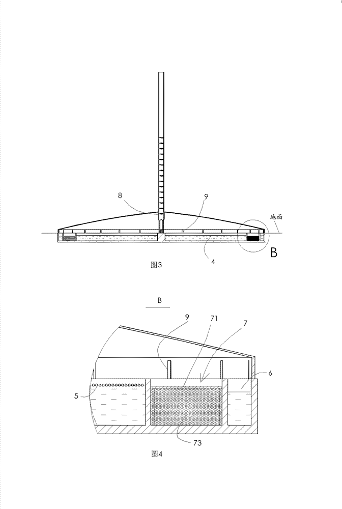 Method for sunning slat and generating power by using solar energy and wind energy