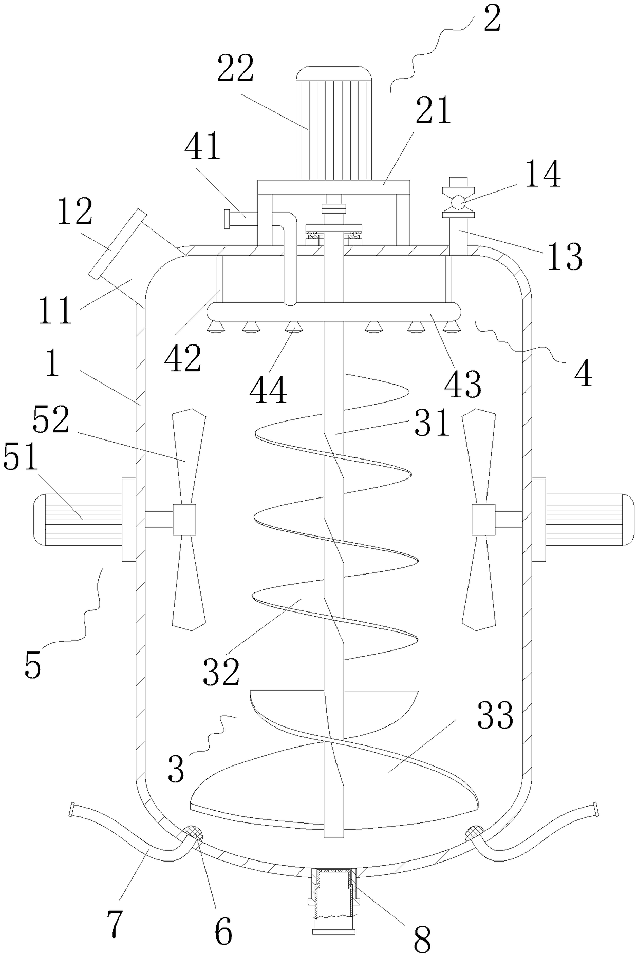 Raw material cooking apparatus for producing soy sauce
