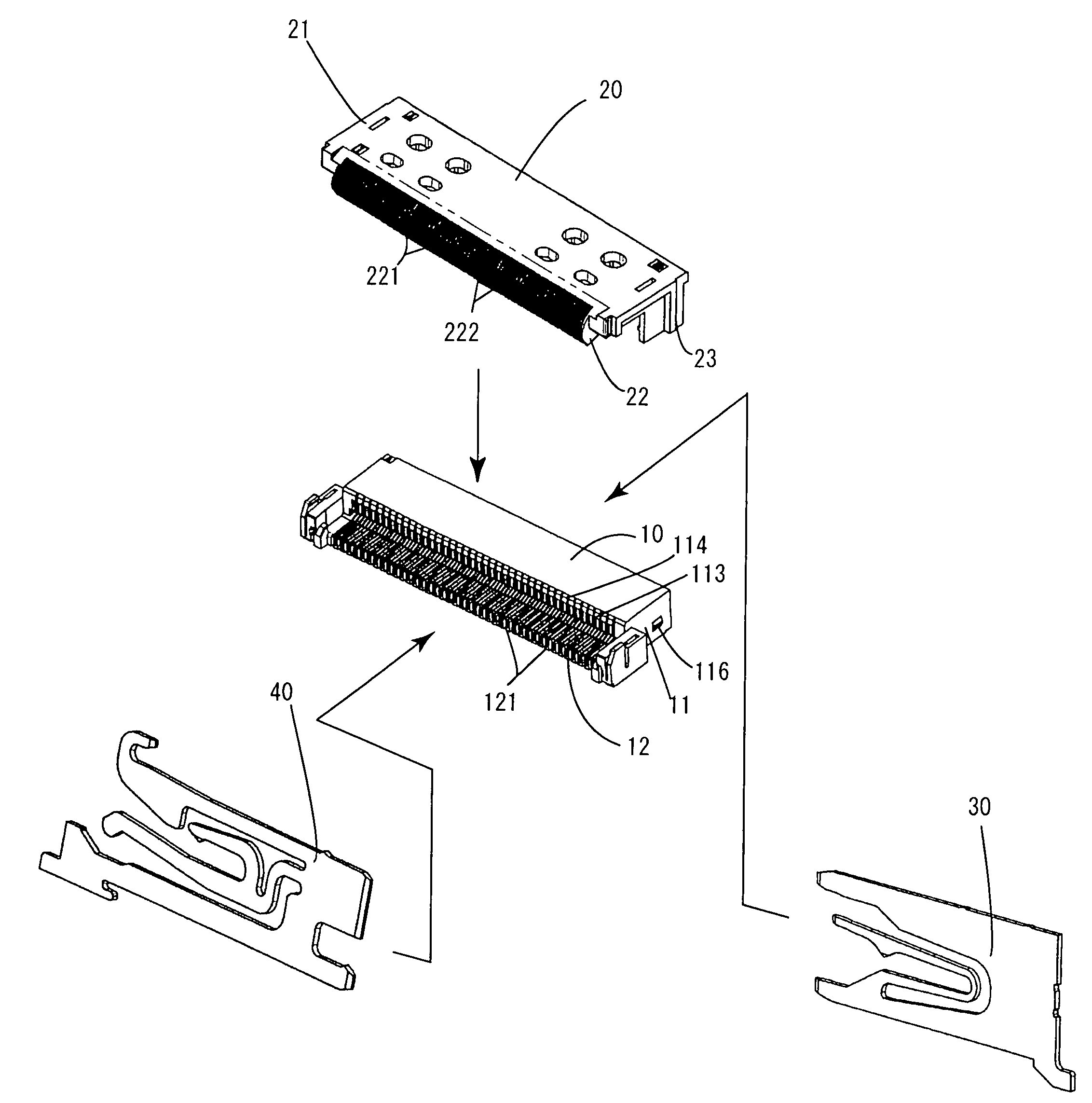 Connector for flexible substrate