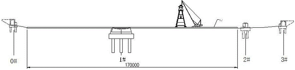 Round steel tower structure of bridge