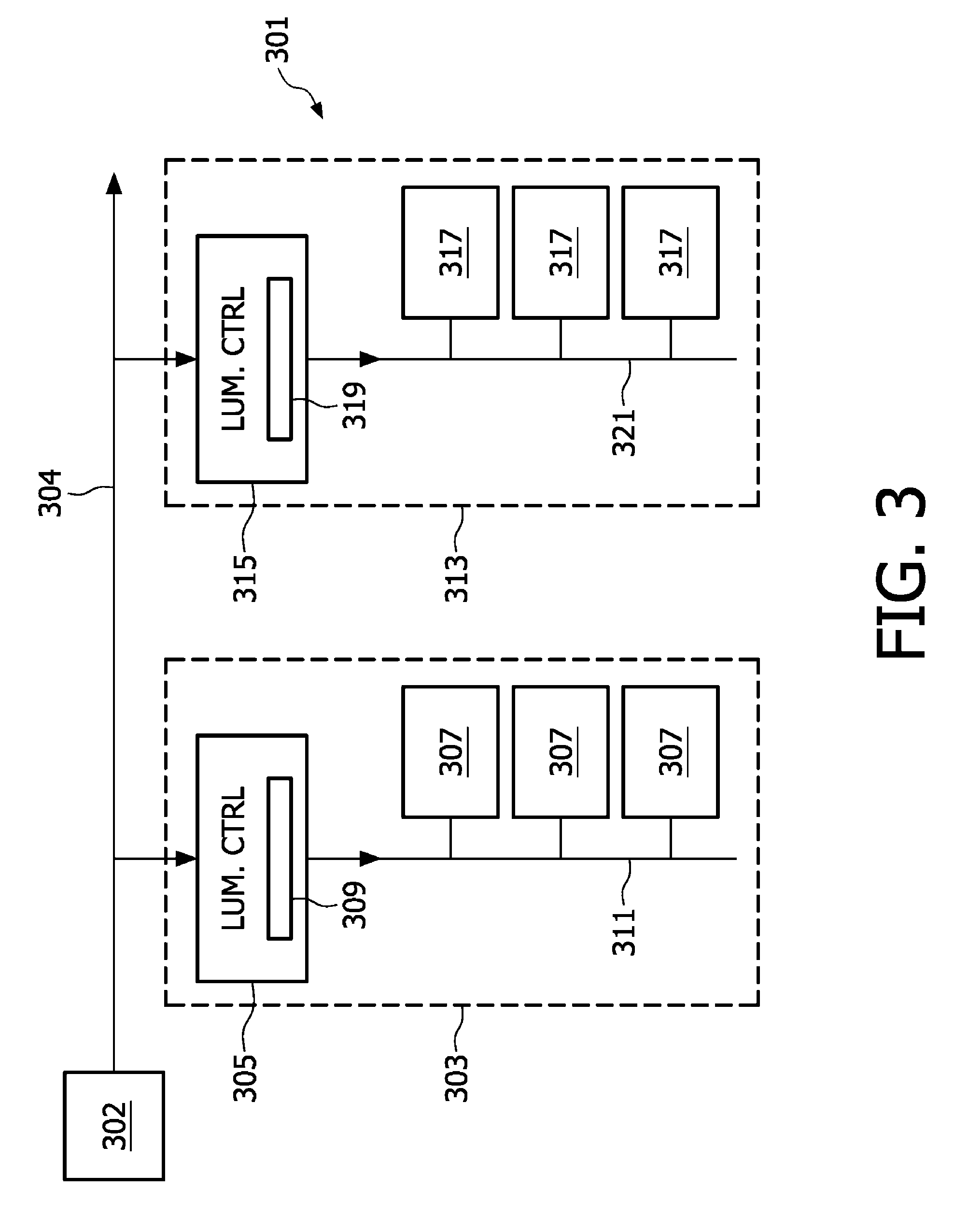 Controllable light source having a plurality of light elements
