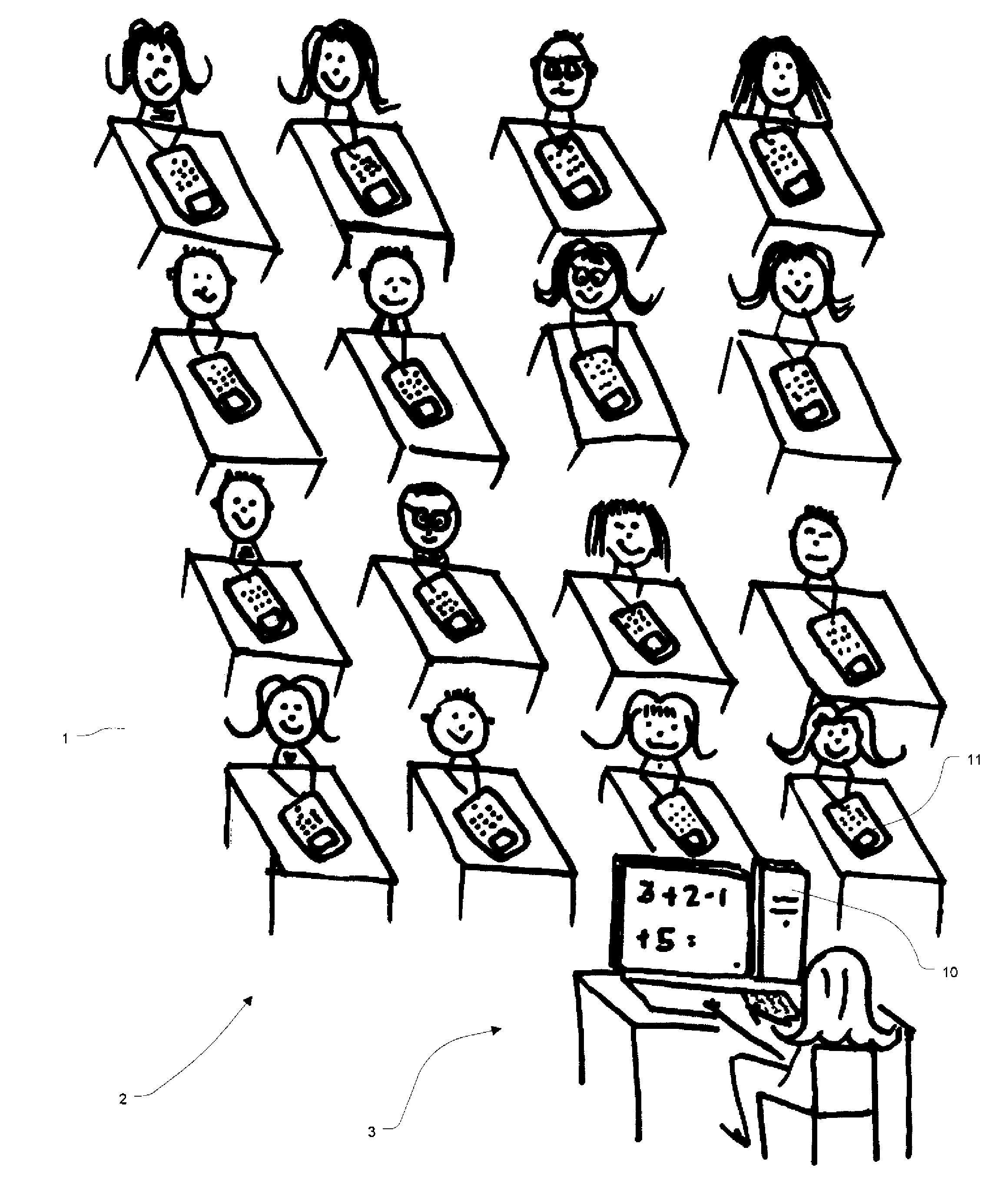 Network apparatus, system and method for teaching math