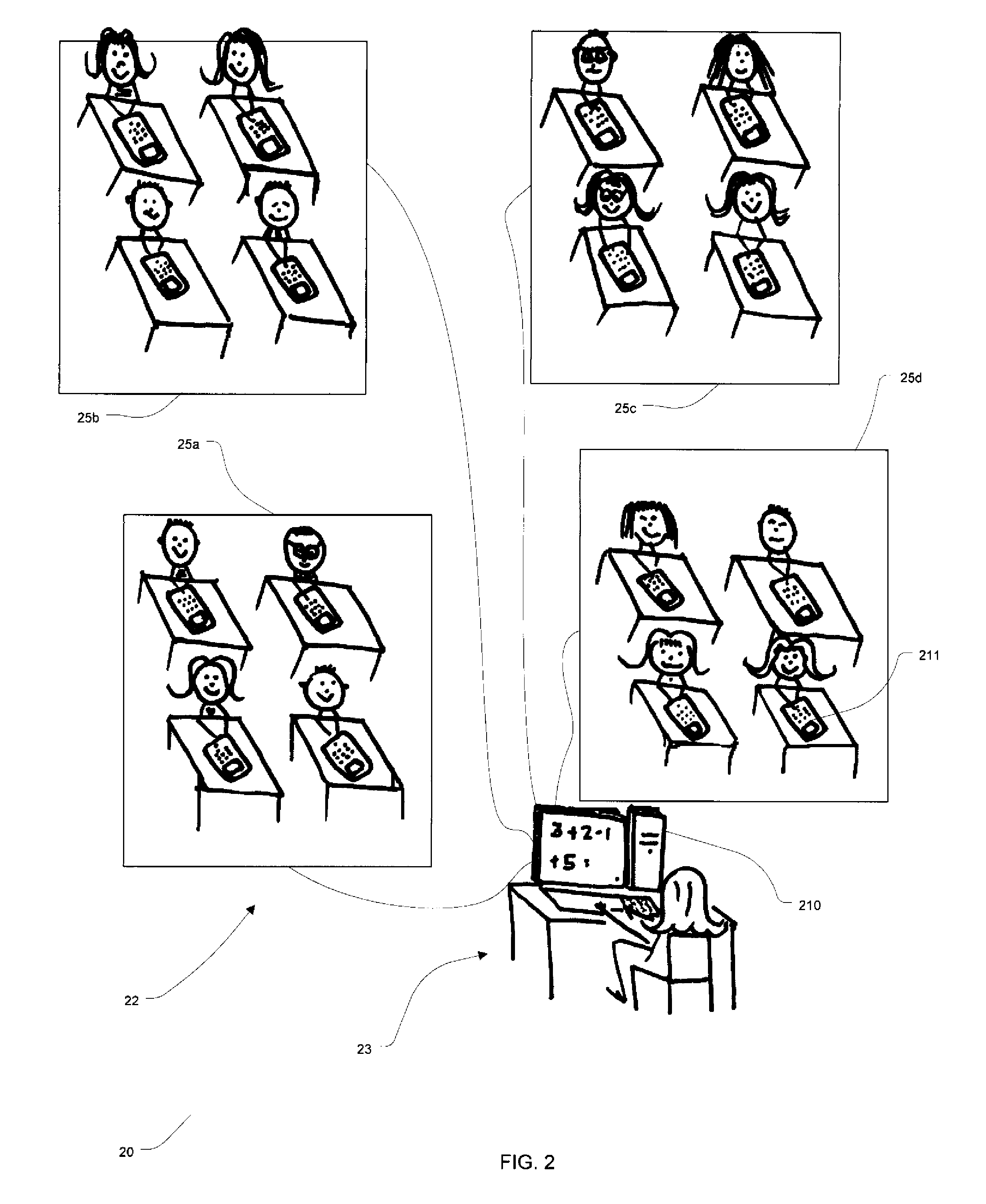 Network apparatus, system and method for teaching math