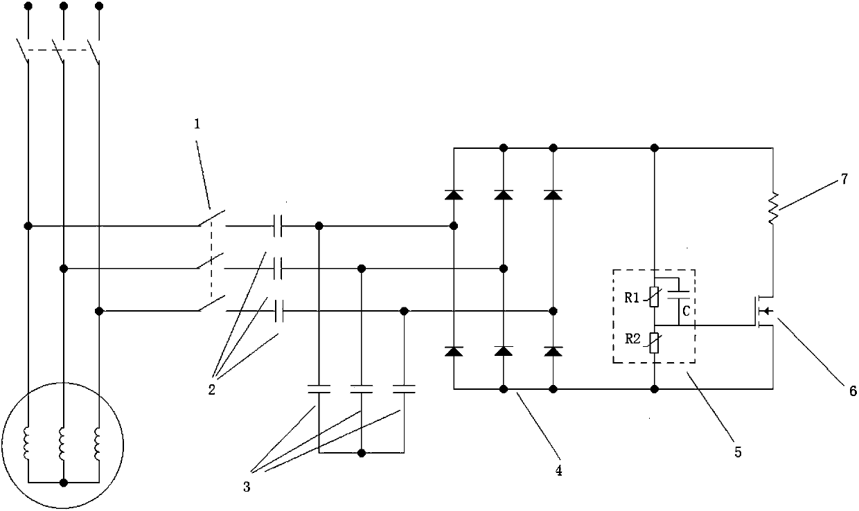Asynchronous motor controllable compensation type full-torque energy-saving soft start device