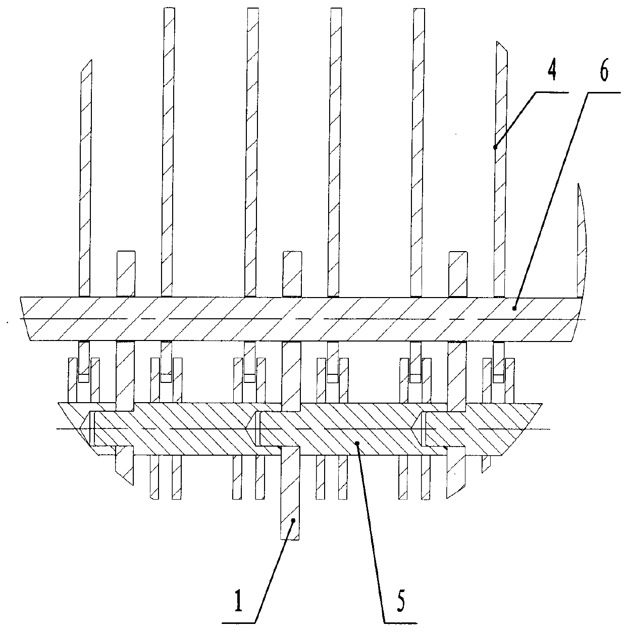 A limit device for convenient hammer replacement for hammer mill