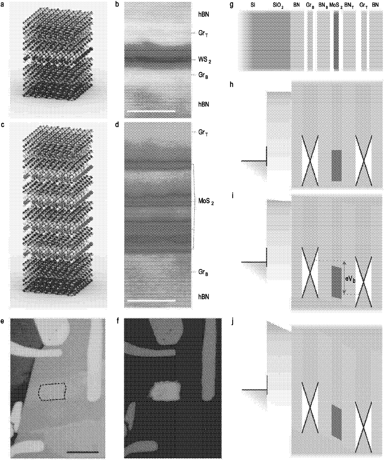 Heterostructures and electronic devices derived therefrom