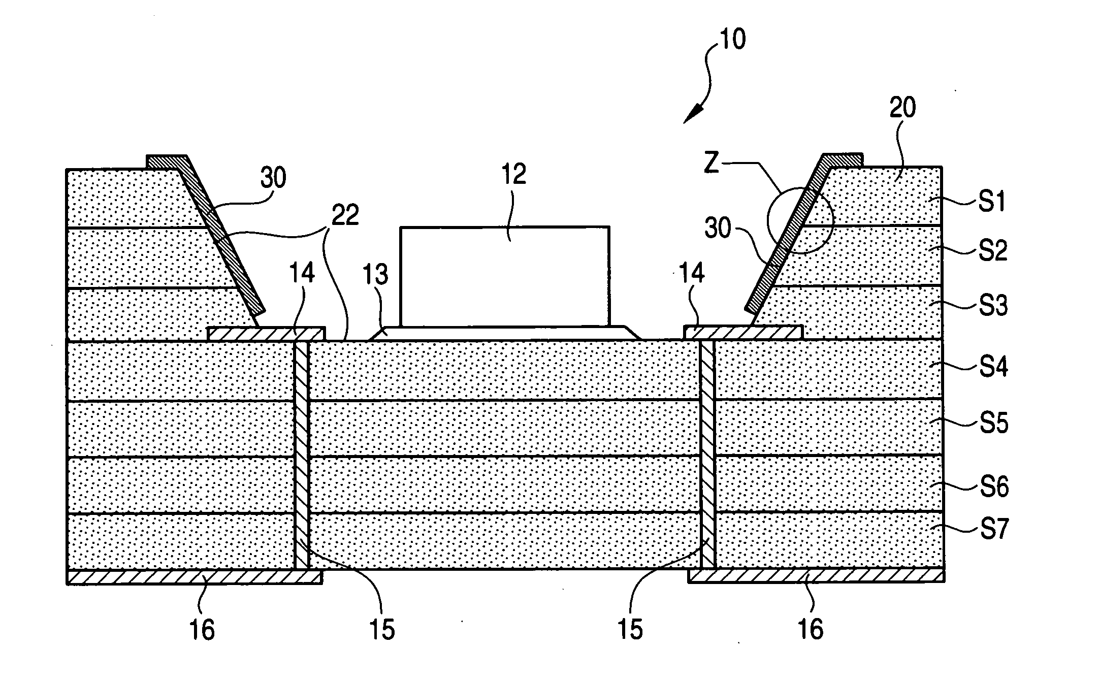Ceramic substrate, ceramic package for housing light emitting element