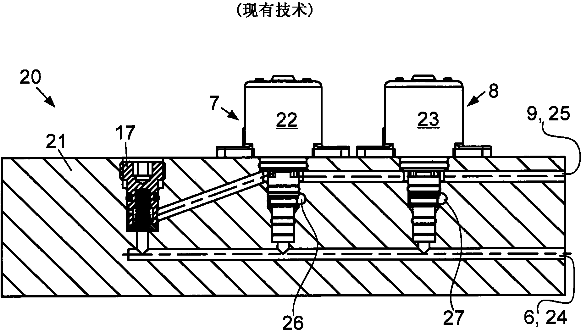 Assembly for actuating double-acting shift cylinder of shift assembly of automatic transmission of motor vehicle