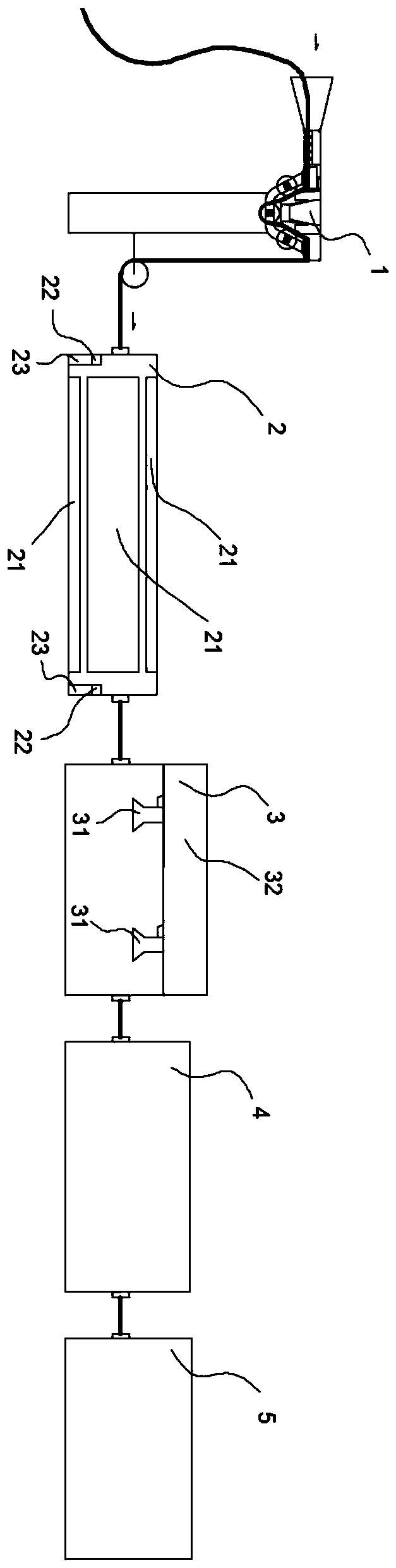 A wire drawing machine device for processing titanium alloy wire