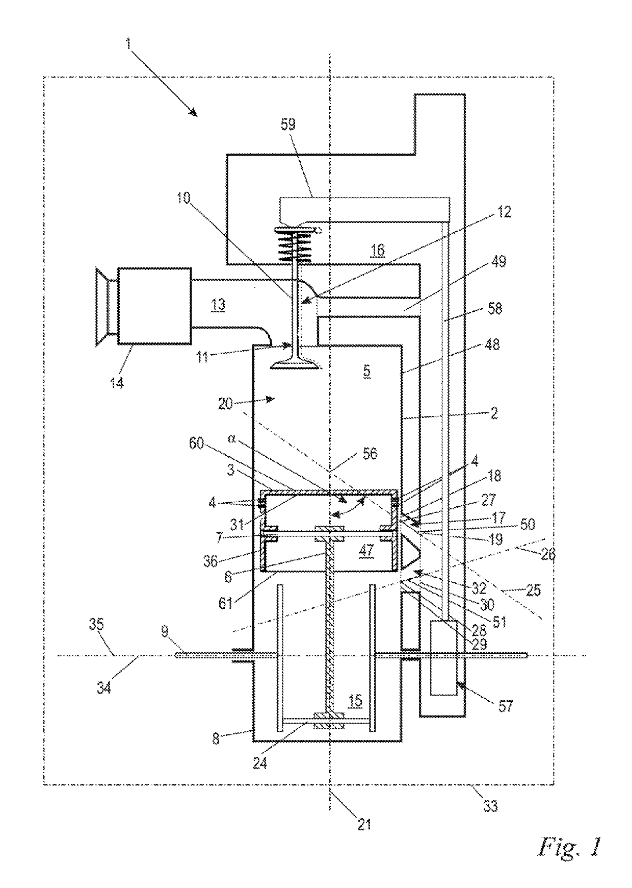 Mixture-lubricated four-stroke engine