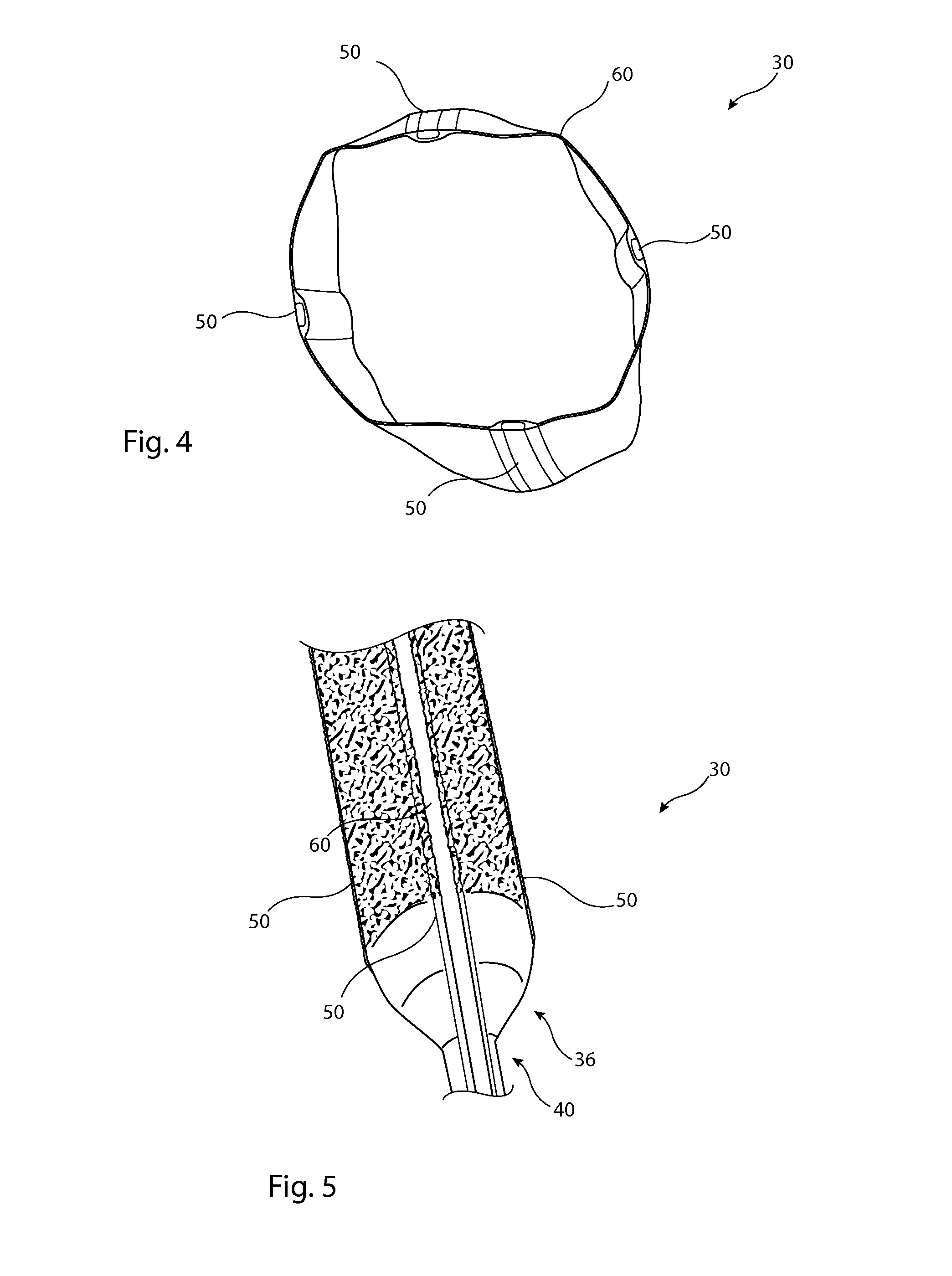 Shaped or textured medical balloon