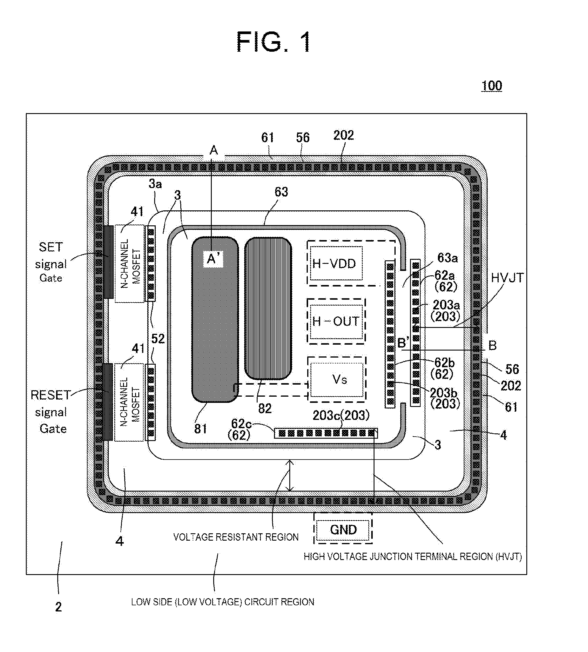 High voltage integrated circuit device