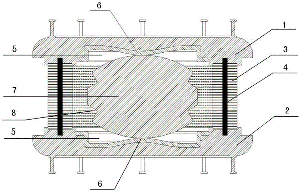 A self-resetting shock-isolation bearing