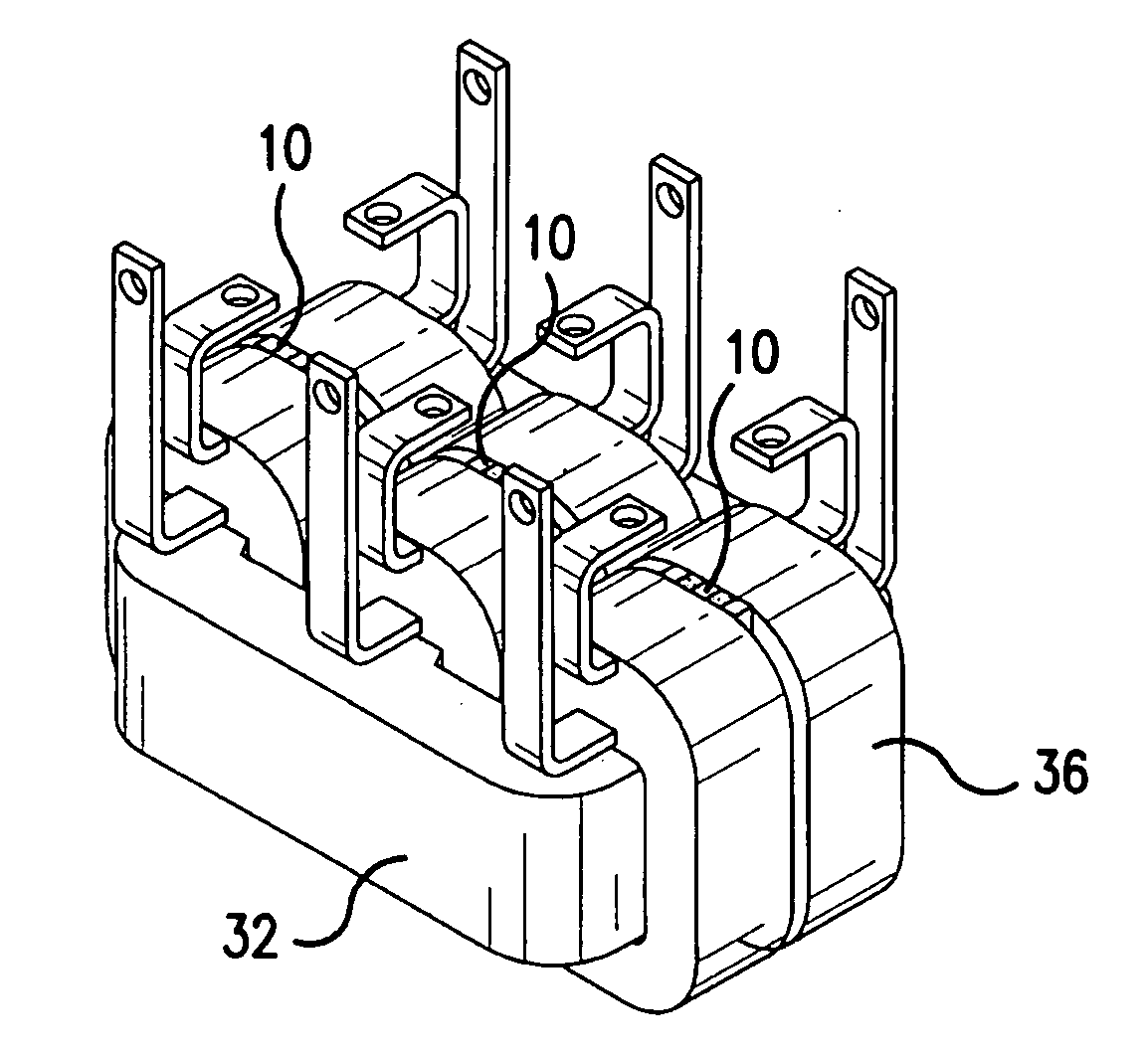 Thermally conductive element for cooling an air gap inductor, air gap inductor including same and method of cooling an air gap inductor