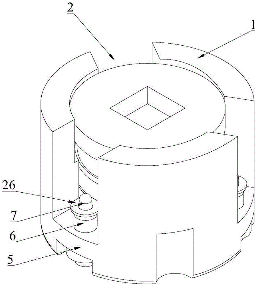 Surface-mount-type microwave ferrite circulator