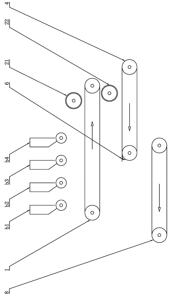 The structure and method of layered ceramic raw materials are continuously turned and folded and rubbed