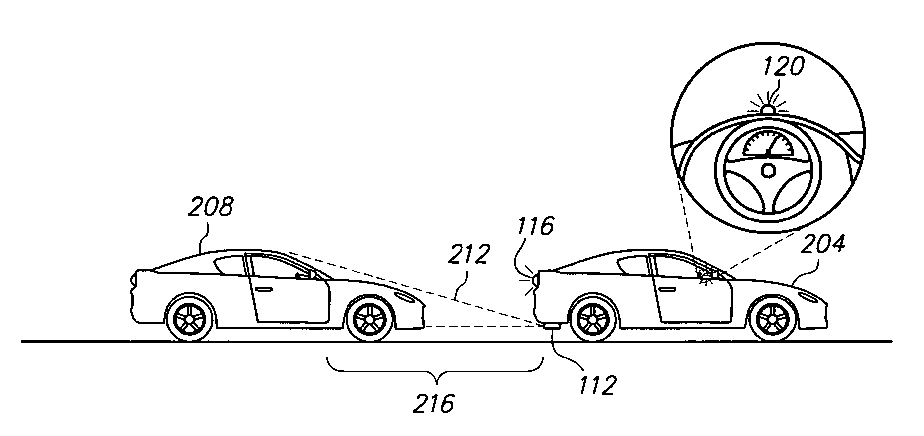 Brake light warning system with early warning feature