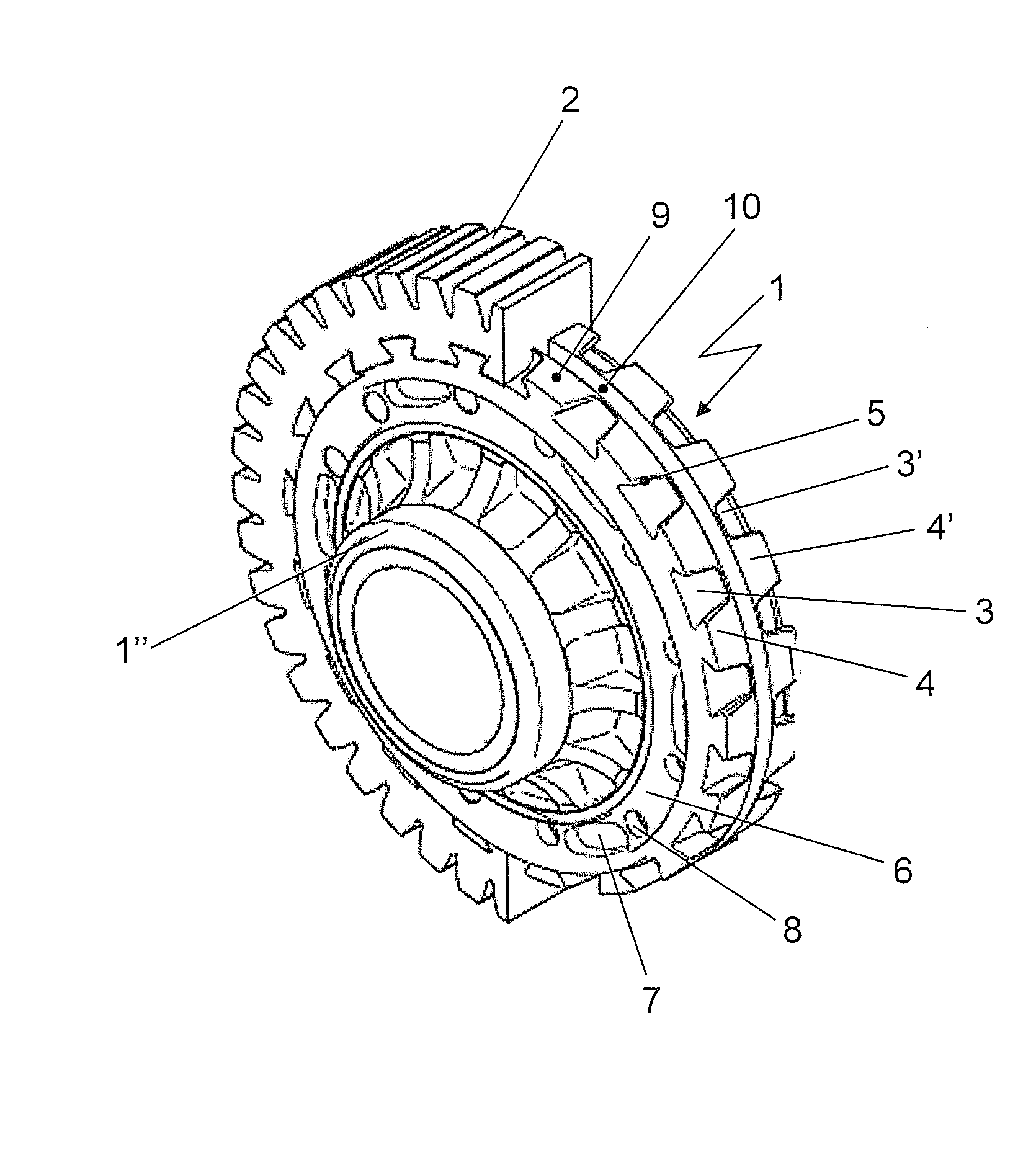Spiral-toothed gear