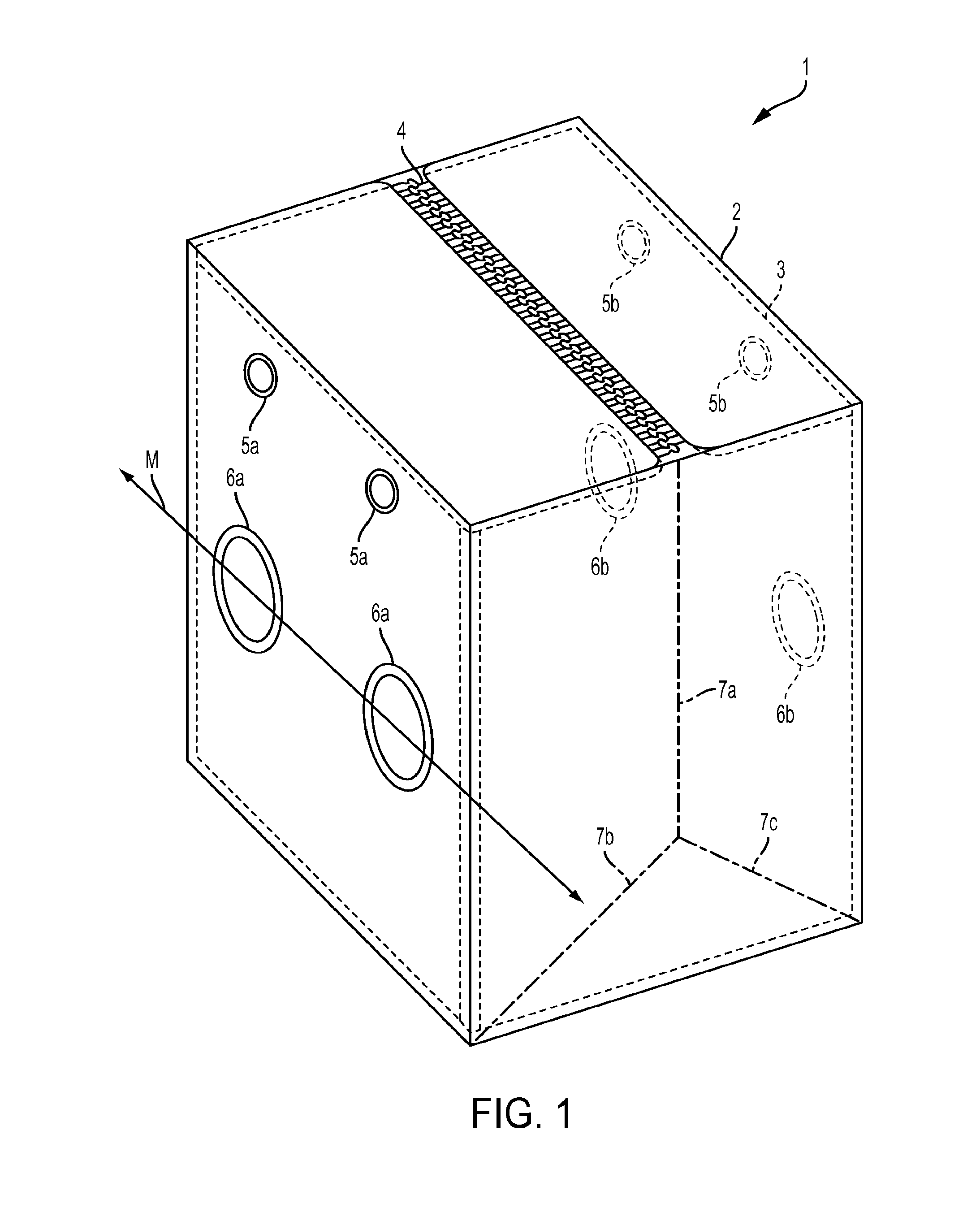 Portable bag having integrated handling openings and improved volumetric characteristics and assembly for use therewith