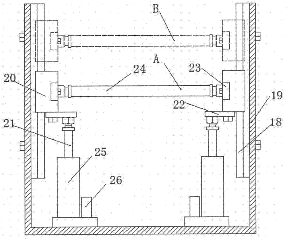 Device and method for compensating warp tension based on stereo loom fabric weave