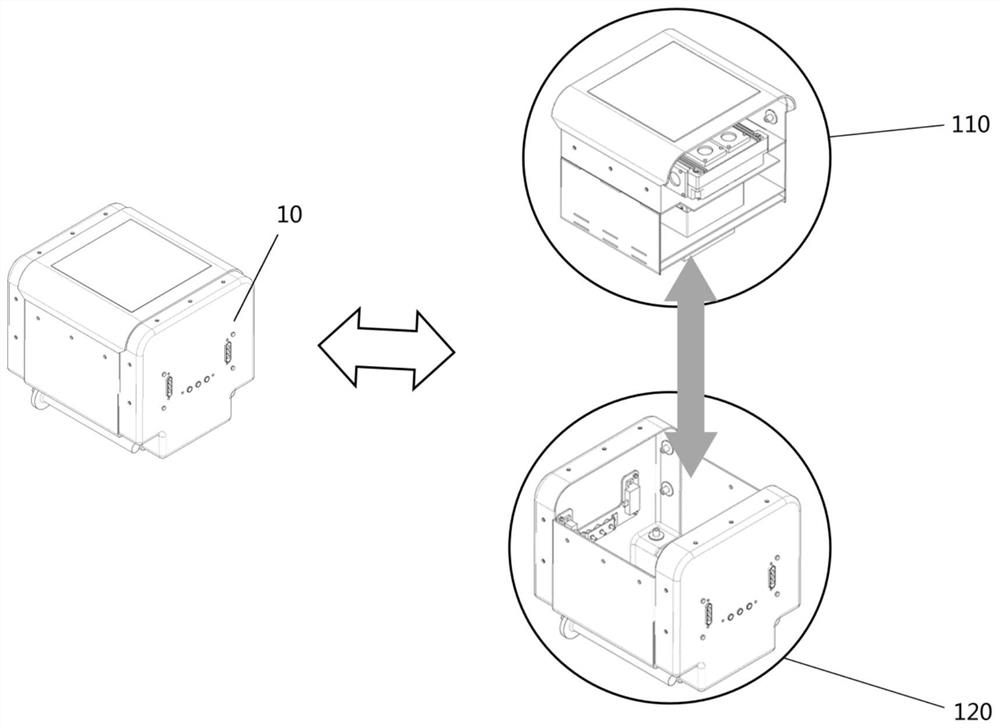 Integrated cabin section for 'bee colony' unmanned aerial vehicle and 'bee colony' unmanned aerial vehicle