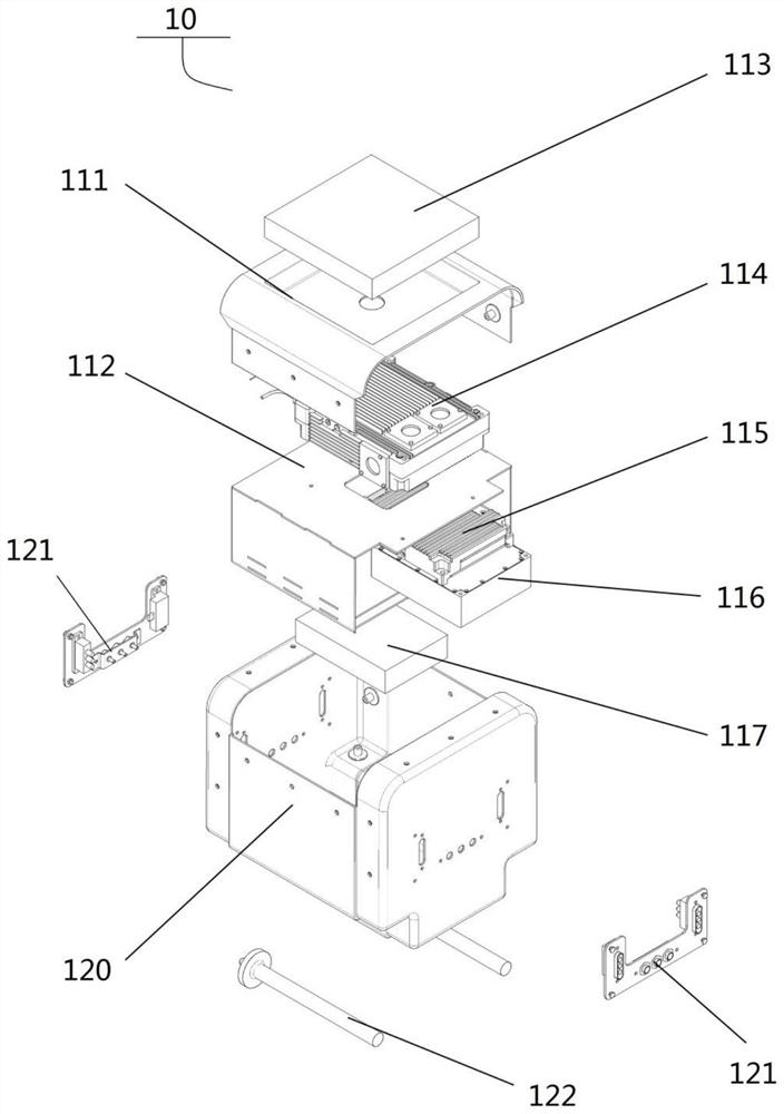 Integrated cabin section for 'bee colony' unmanned aerial vehicle and 'bee colony' unmanned aerial vehicle