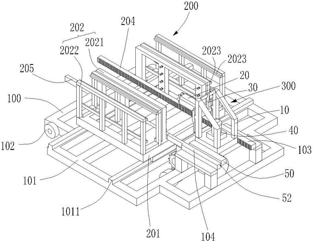 Roll changing carriage for steel belt machining line and roll changing method