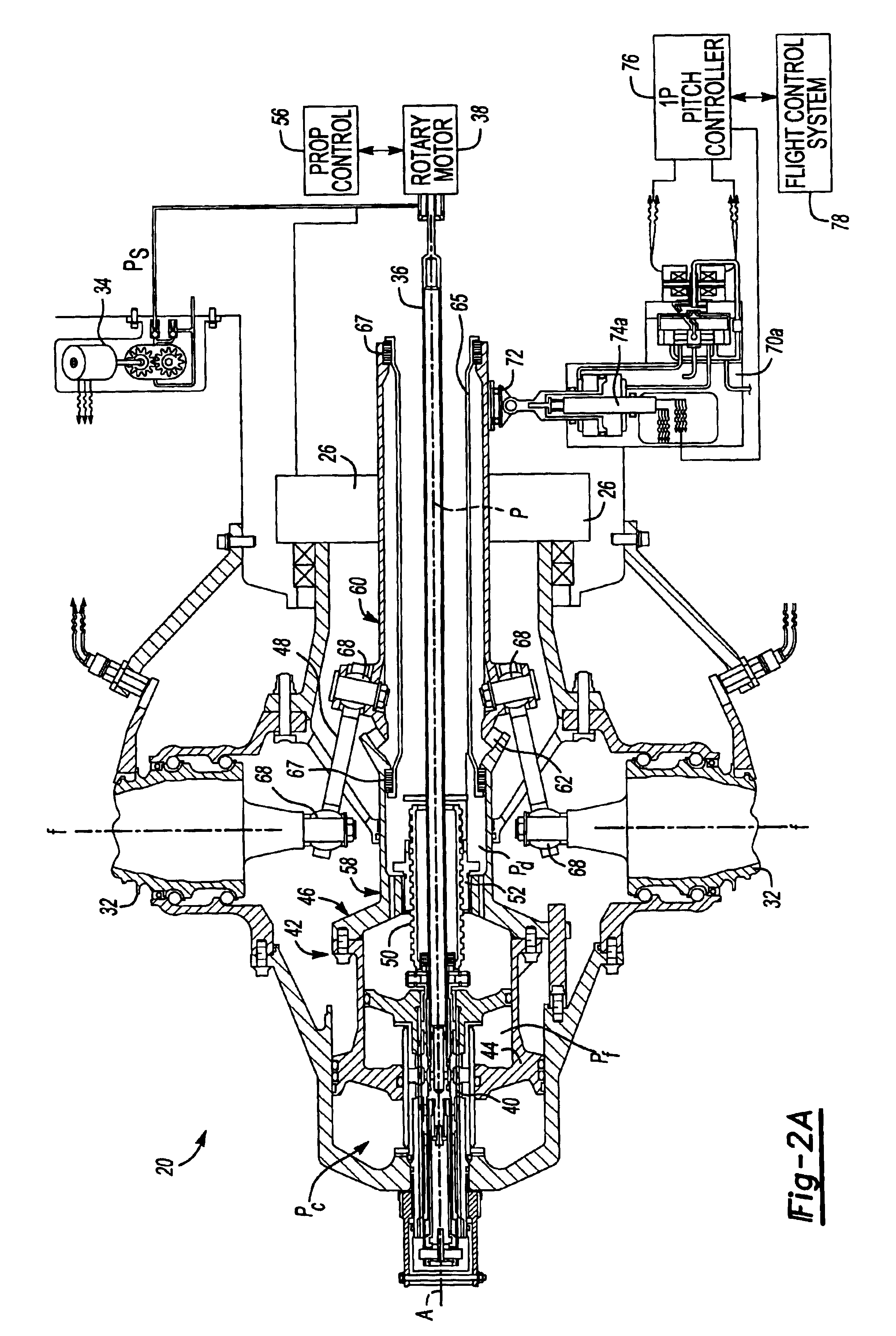 Cyclic actuation system for a controllable pitch propeller and a method of providing aircraft control therewith