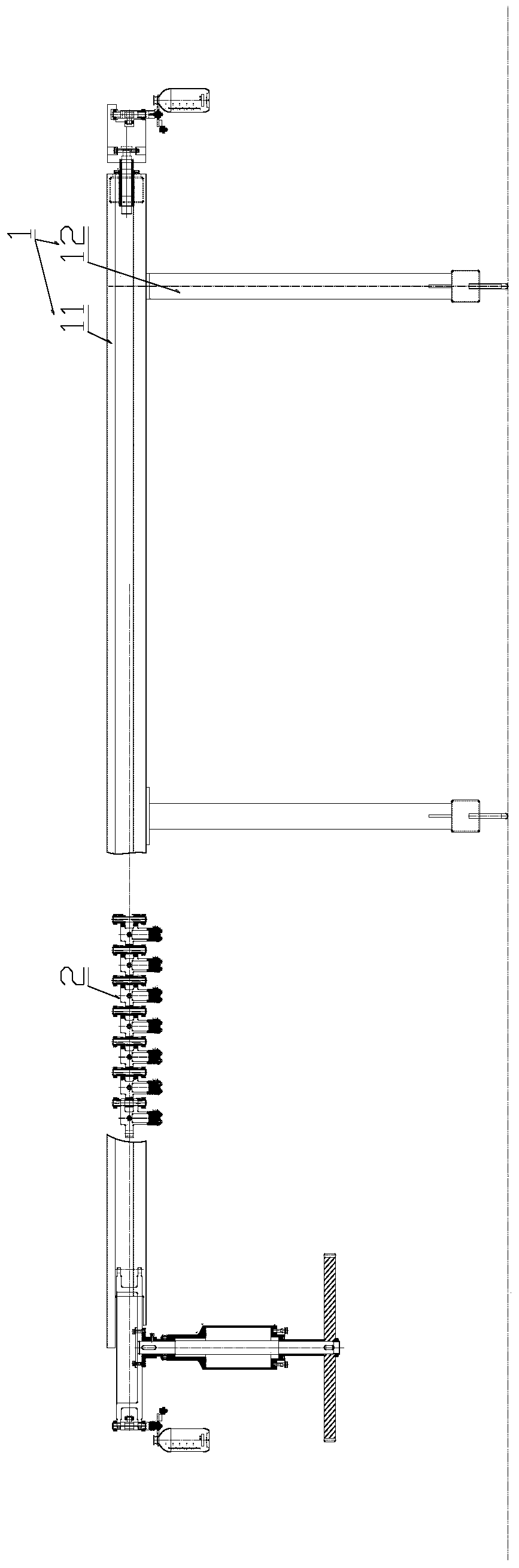 A large transfusion plastic bottle transfer device