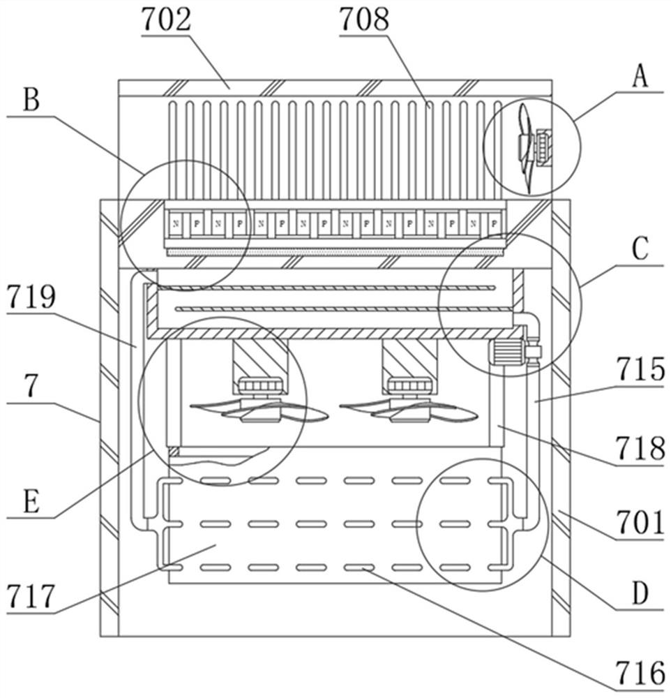 Electrical control case with heat dissipation function and using method thereof