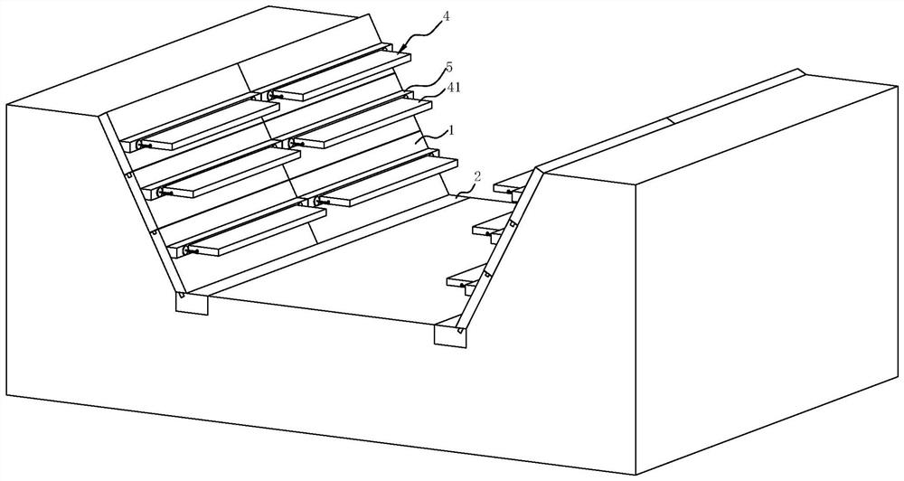 A kind of water conservancy slope protection structure and construction method thereof