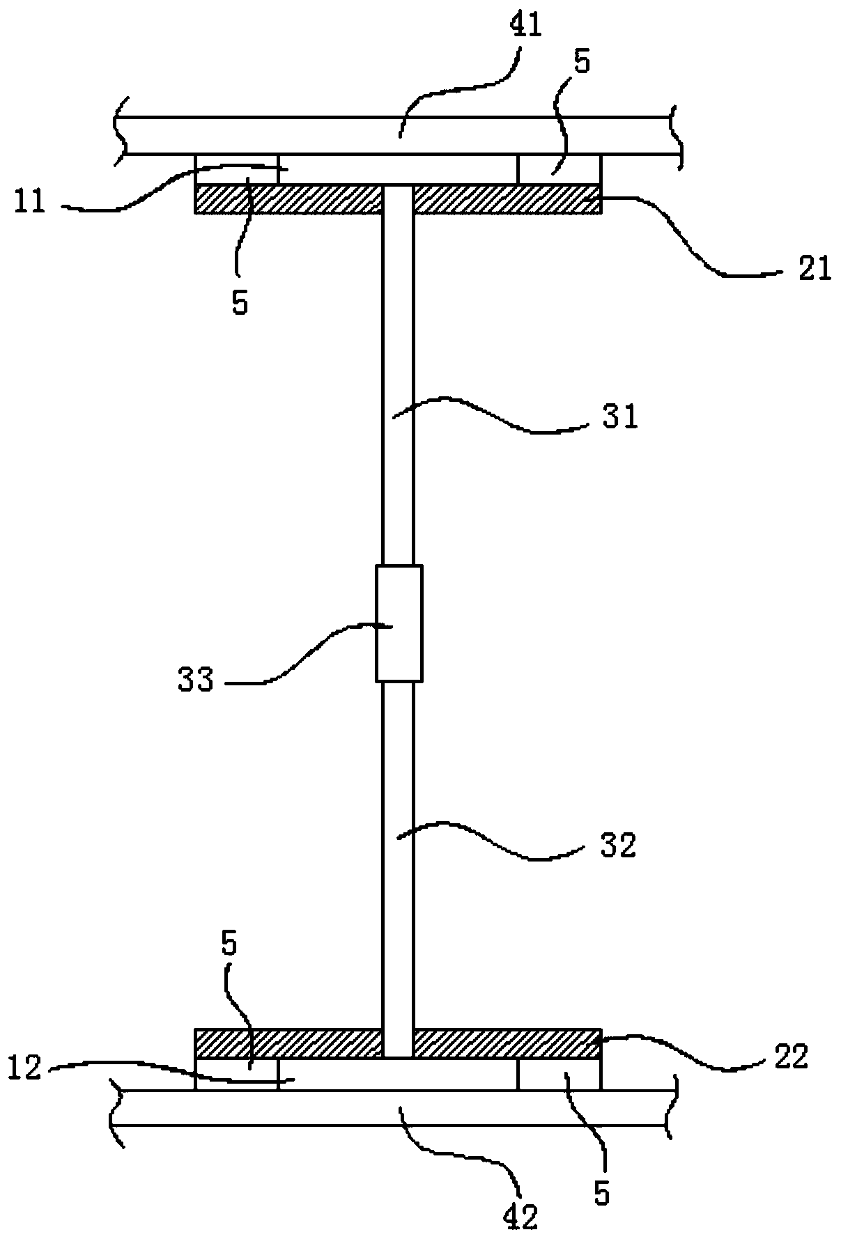Reinforcing device for fire-resistant air pipe for nuclear power and fire-resistant air pipe