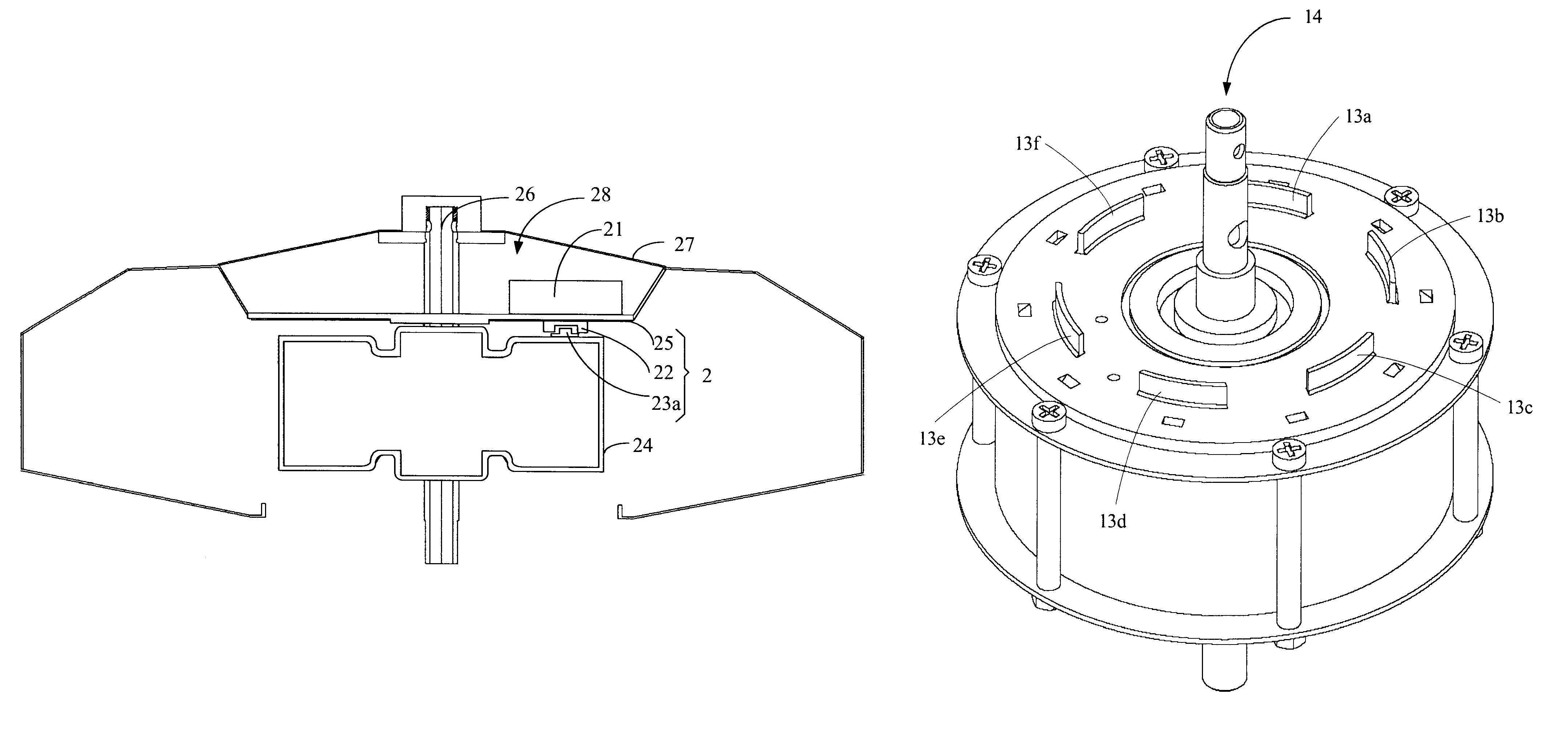 Driving apparatus for a ceiling fan