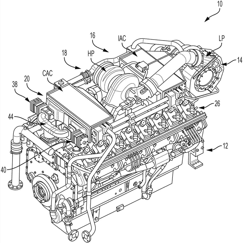 Exhaust manifold for a two-stage engine charge air system