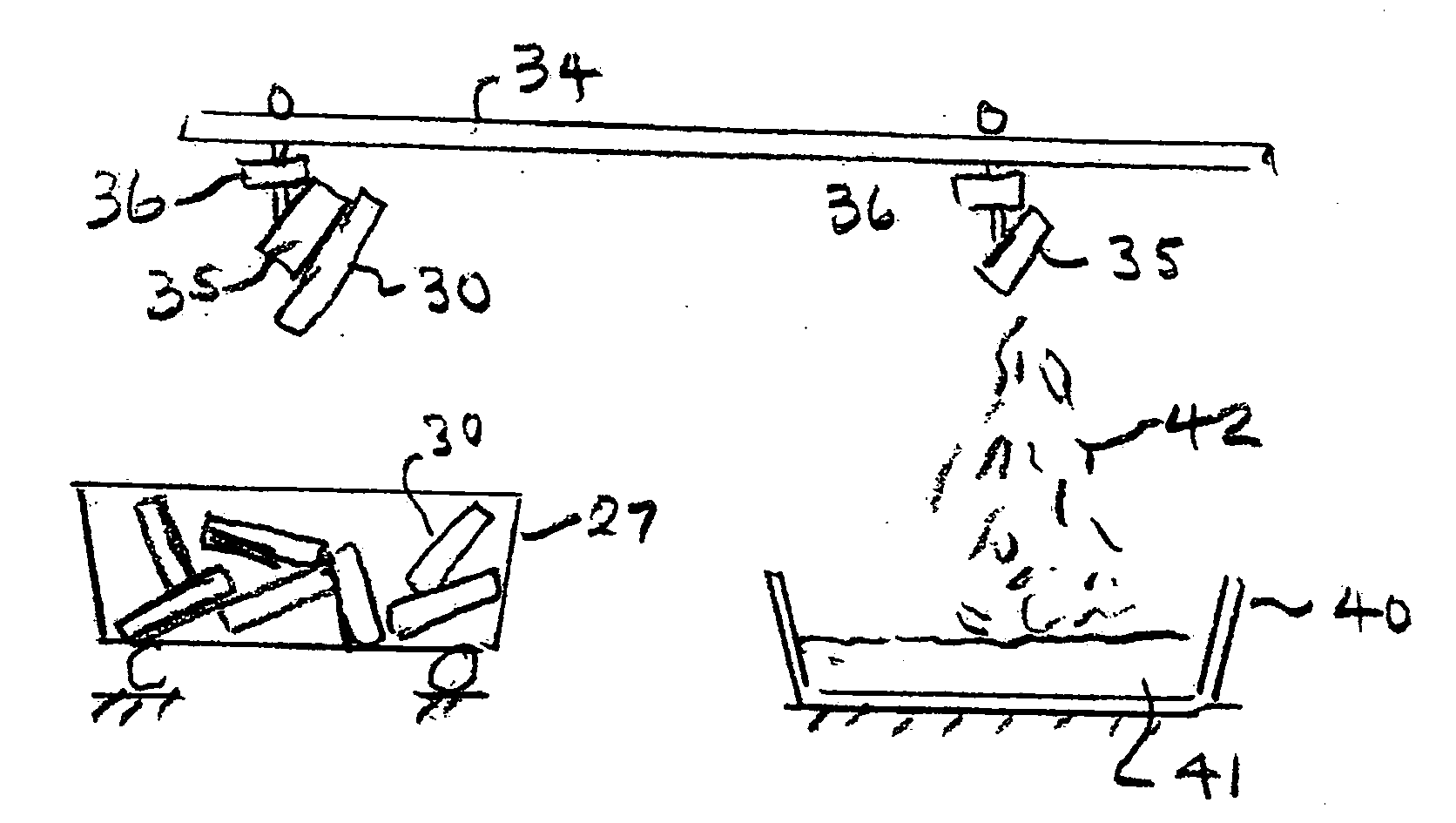 Method for transporting bent, irregularly shaped pieces of scrap sheet metal