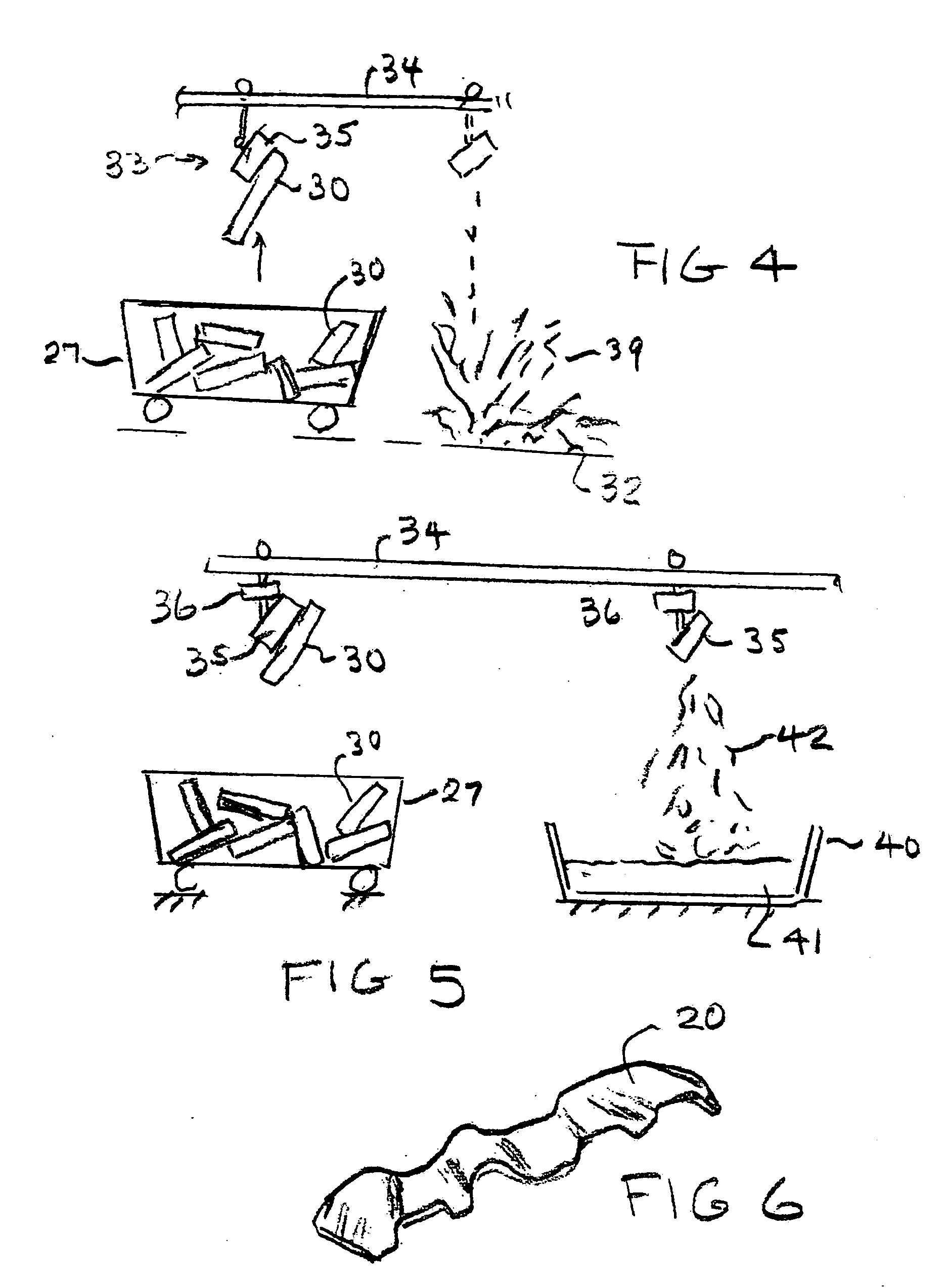 Method for transporting bent, irregularly shaped pieces of scrap sheet metal