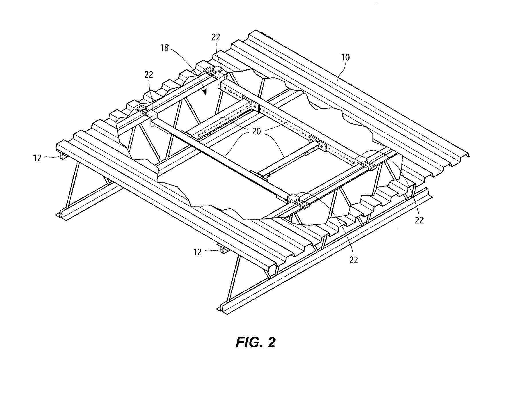 Clamp for use with metal bar joists and beams