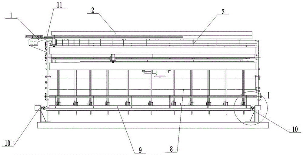 Device and method for distributing steel bars