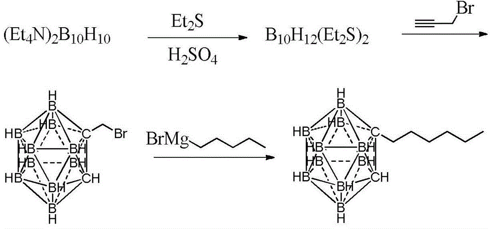 Preparation method of n-hexyl carborane