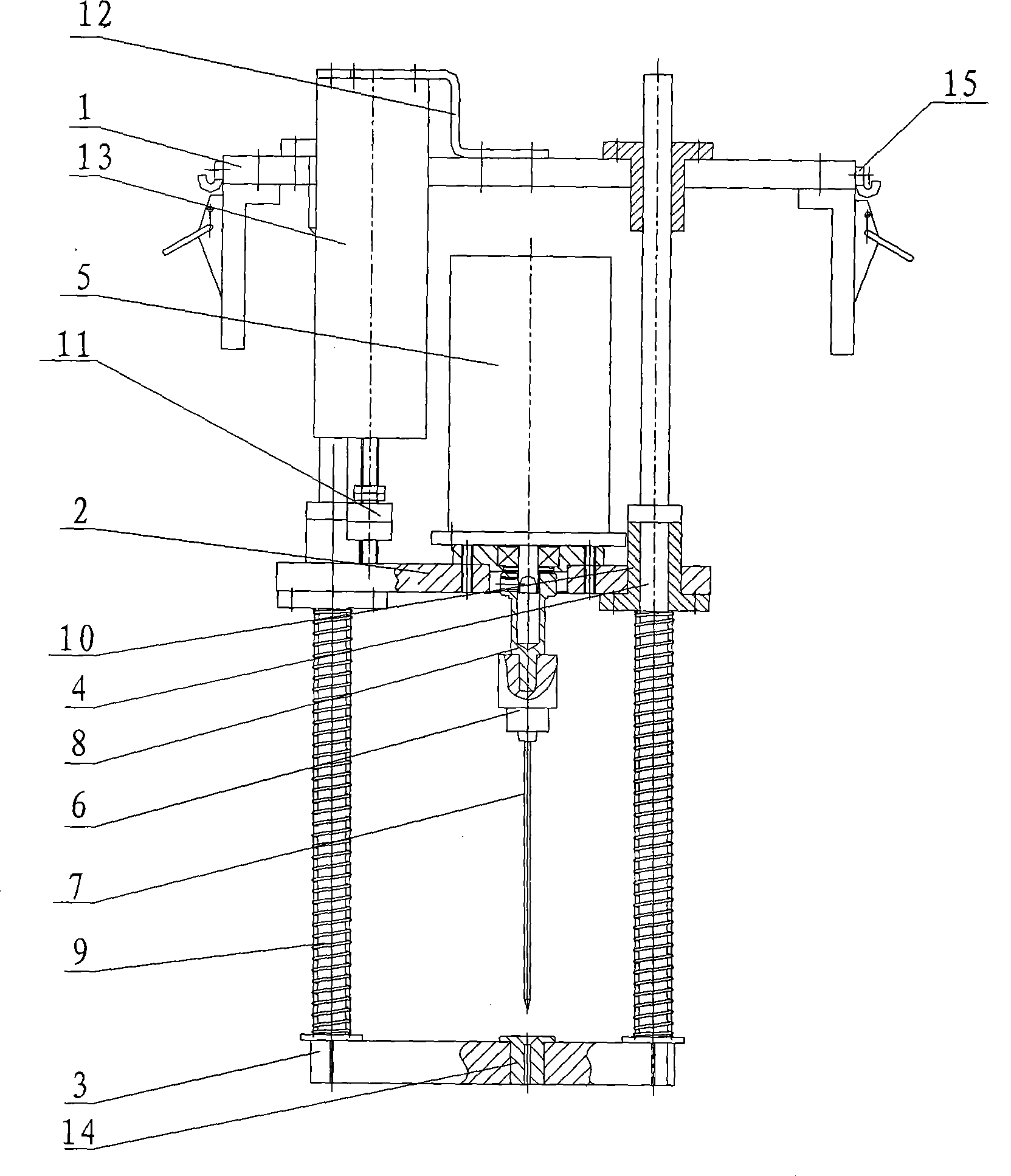 Perforating device for automatic cloth cutter