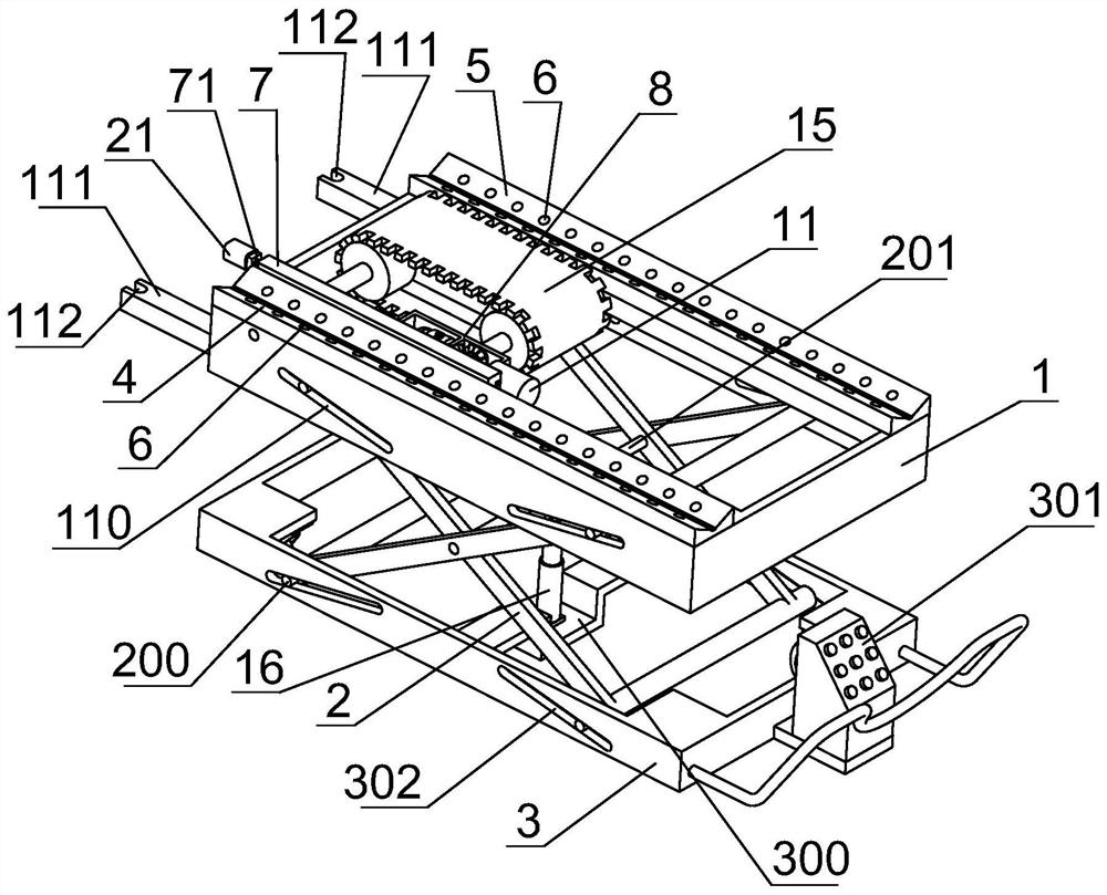 Green belt parking and vehicle moving device