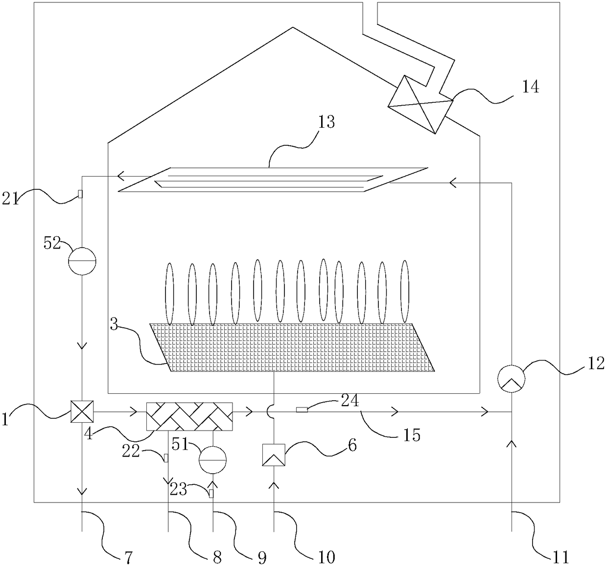 Gas heating water heater and method for simultaneously providing heating water and bathroom hot water