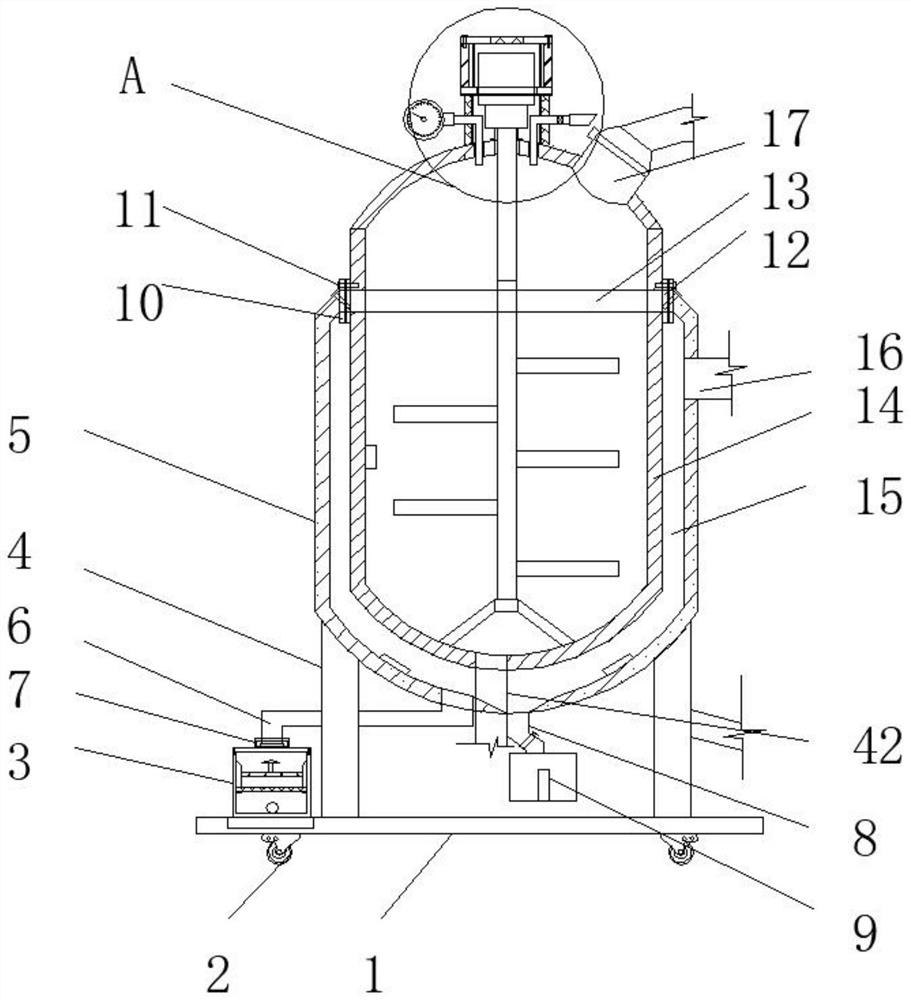 Mechanical seal assembly capable of measuring internal pressure for carbon steel reaction kettle