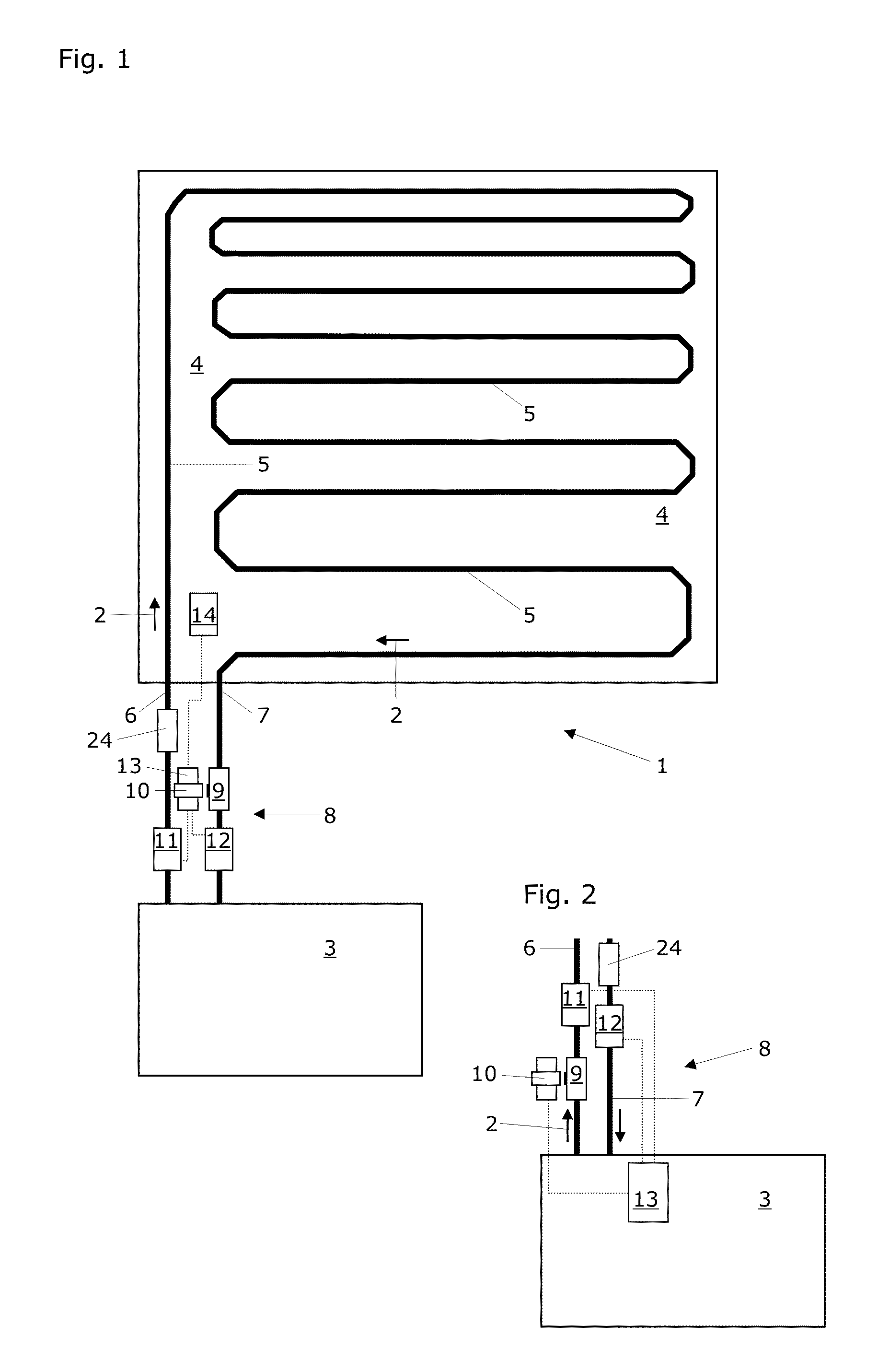 Method and system for controlling the temperature of components