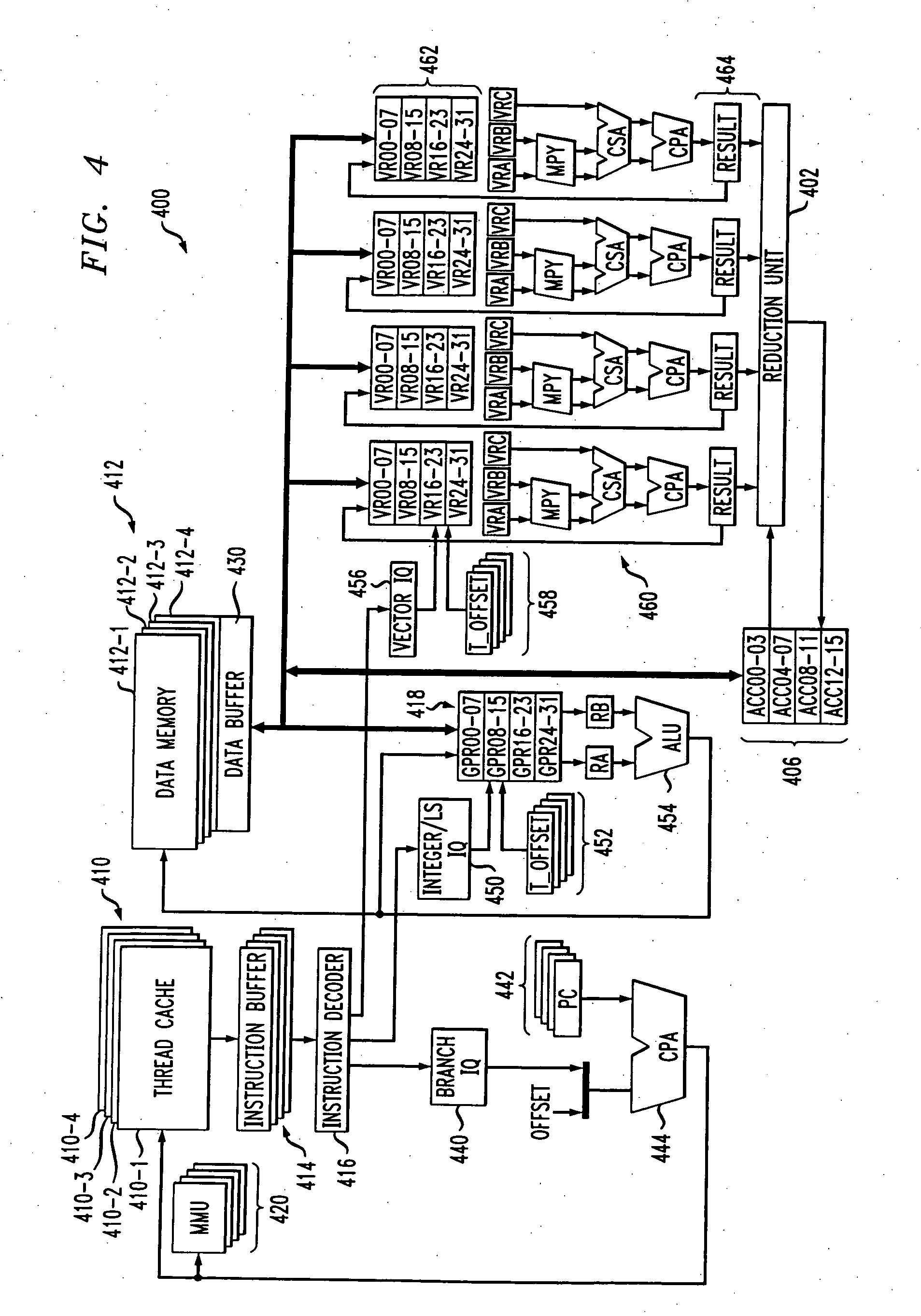 Multithreaded processor with multiple concurrent pipelines per thread
