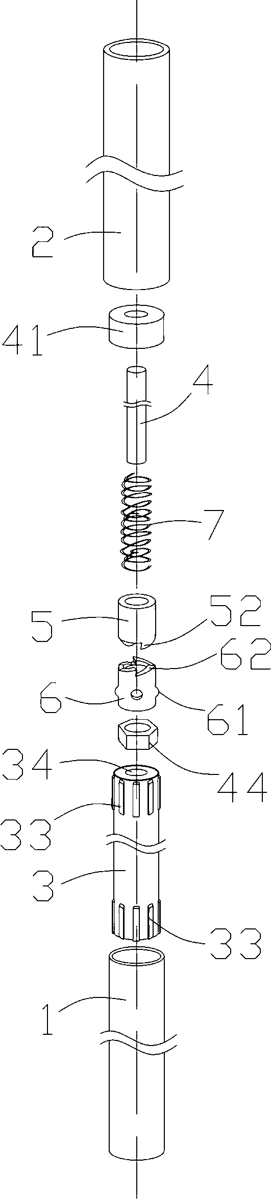 Manually-pressed type rotating mop rod
